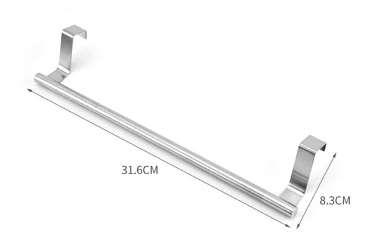 Stainless Steel Single Rod Towel Rack for Cabinet Doors