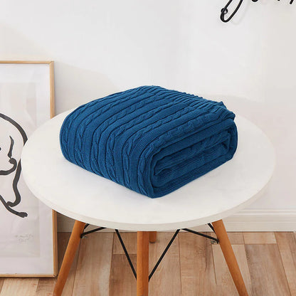 Cotton Knitted Hemp Yarn Blanket